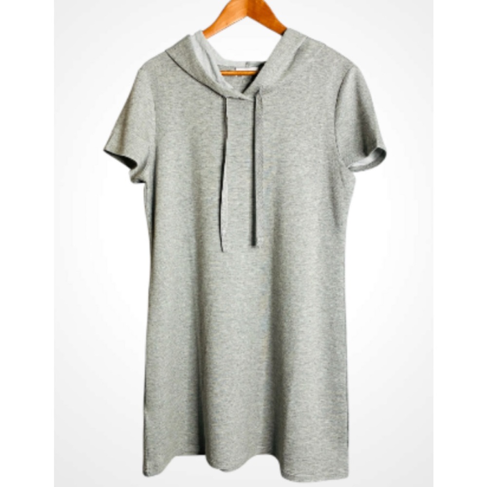 Calvin Klein Light Gray Hoodie Dress Large NWT